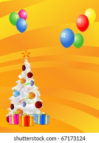 Christmas tree and presents