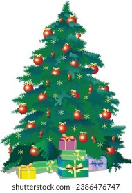 Christmas Tree Presents Christmas vector graphic