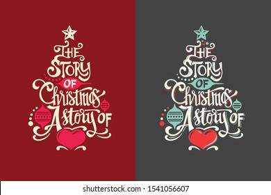 Christmas Tree With Quote. The Story Of Christmas A Story Of Love