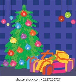 A Christmas tree with rabbit toys is a symbol of 2023