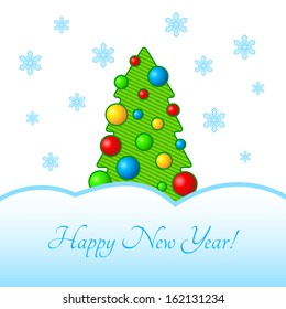 christmas tree in rainbow colors