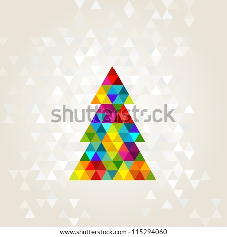 christmas tree in rainbow colors