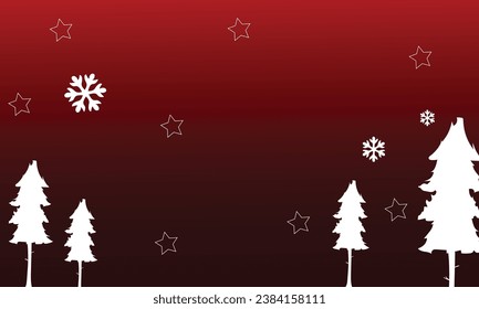 árbol de navidad con fondo rojo y alrededor del fondo tienen estrellas 