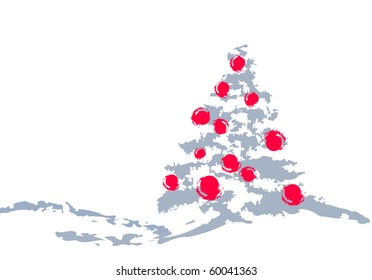 Christmas tree and red balls