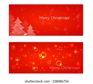 Christmas tree red banner