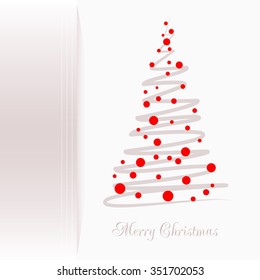 Christmas tree with red bauble