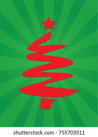 Christmas Tree Red and Green  Background