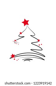 christmas tree with red stars