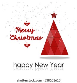 Christmas tree red triangles