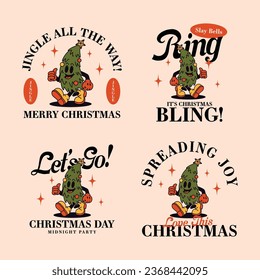 CHRISTMAS TREE RETRO MASCOT PACK