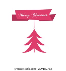Christmas tree with ribbon (cut the paper). Sale