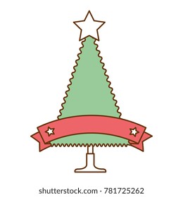 christmas tree with ribbon frame