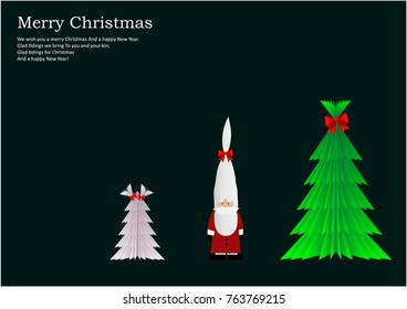 christmas tree and santa 