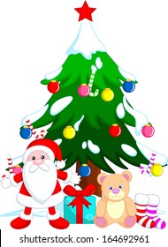 christmas tree and santa gift