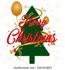 Christmas tree and saying Have a Merry Christmas