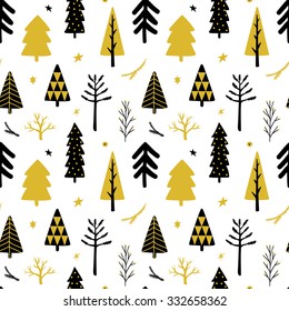 Christmas tree seamless background 