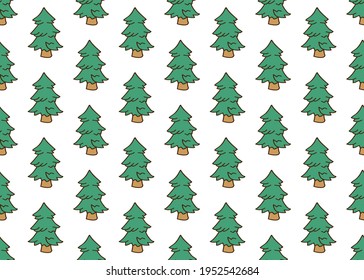 Christmas tree. Seamless background. For the design of gift paper.