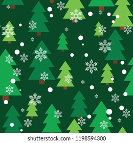 christmas tree seamless pattern