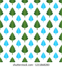 Christmas tree seamless pattern