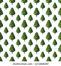 Christmas tree seamless pattern