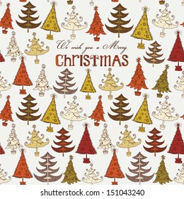 christmas tree seamless pattern
