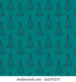 Christmas tree seamless pattern