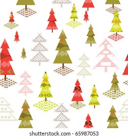 Christmas tree. seamless pattern