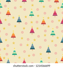 Christmas tree seamless pattern background