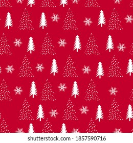 Christmas tree seamless pattern background, wrapping paper, pattern fills, winter greetings, web page background, Christmas and New Year greeting cards