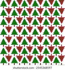 Christmas tree seamless pattern background. Vector illustration. Can be used for wallpaper, pattern fills, web page background, surface textures. for Merry Christmas.