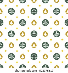 Christmas tree seamless pattern background.