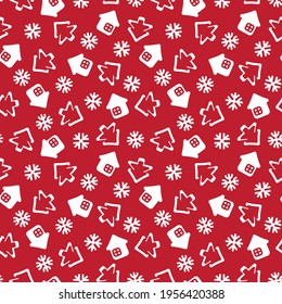 Christmas Tree seamless pattern design for website graphics, fashion textile