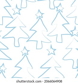 Christmas Tree seamless pattern design for website graphics, fashion textile