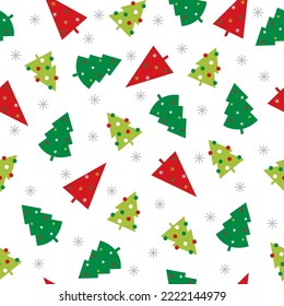 christmas tree seamless pattern design