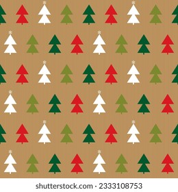 christmas tree seamless pattern design 