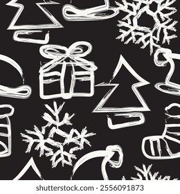 Christmas Tree seamless pattern design for fashion textile and graphics
