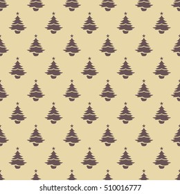 Christmas tree seamless pattern design. Christmas pattern, seamless design. Hand-drawn vector icons for sale and holiday celebrations.