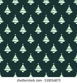 Christmas tree seamless pattern design. Christmas pattern, seamless design. Hand-drawn vector icons for sale and holiday celebrations.