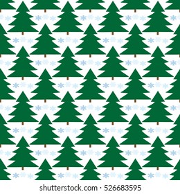 Christmas tree seamless pattern. Fashion graphic background design. Modern stylish abstract texture. Colorful template for prints, textiles, wrapping, wallpaper, website etc. VECTOR illustration