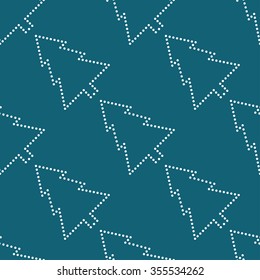 Christmas tree seamless pattern. Garlands of trees. Seamless circle pattern. Beads pattern. Abstract Background. Christmas Pattern. New year dark background. Geometric Pattern. Vector Regular Texture