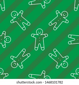 Christmas tree seamless pattern. Happy New Year print design. Vector illustration.