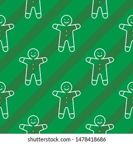 Christmas tree seamless pattern. Happy New Year print design. Vector illustration.