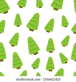 Christmas tree seamless pattern illustration