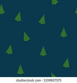 Christmas tree seamless pattern illustration