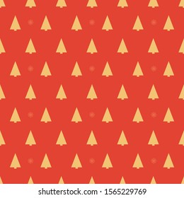 Christmas tree seamless pattern illustration