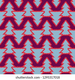 Christmas tree seamless pattern - Merry christmas holiday background.