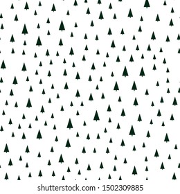 Christmas Tree Seamless Pattern, most suitable for printing on wrapping paper, textiles, home decor. Vector illustration