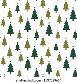 christmas tree seamless pattern. new year firs wrapping paper design, winter holiday decoration,christmas trees modern background