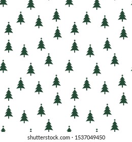 christmas tree seamless pattern. new year firs wrapping paper design, winter holiday decoration,christmas trees modern background