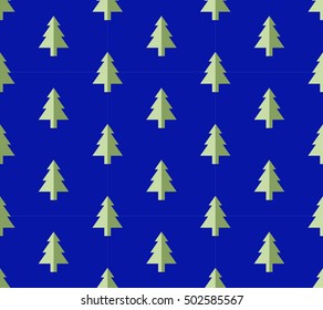 Christmas tree Seamless pattern for new year greeting card/wallpaper background. Vector Illustration. fir tree symbol.